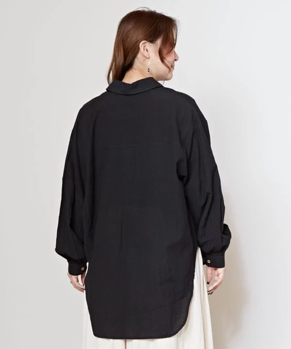 Chemise bohème en lin mélangé