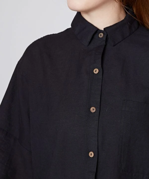 Chemise bohème en lin mélangé