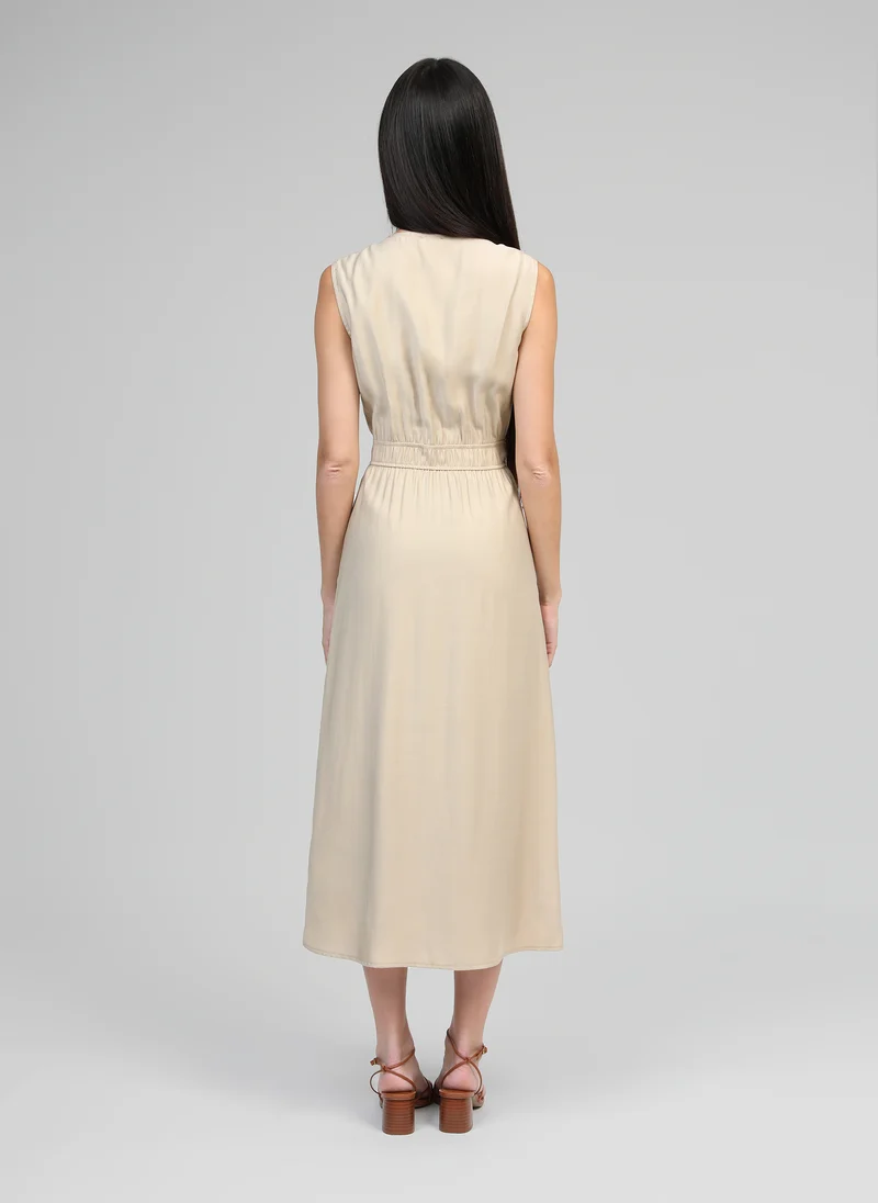ROBE MIDI MALOUISE beige