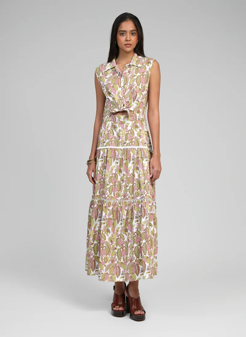 ROBE LONGUE OPAVIA ampelia tilleul