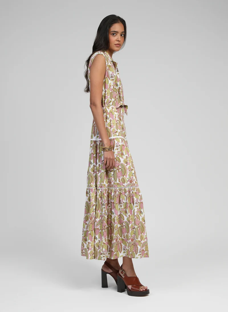 ROBE LONGUE OPAVIA ampelia tilleul