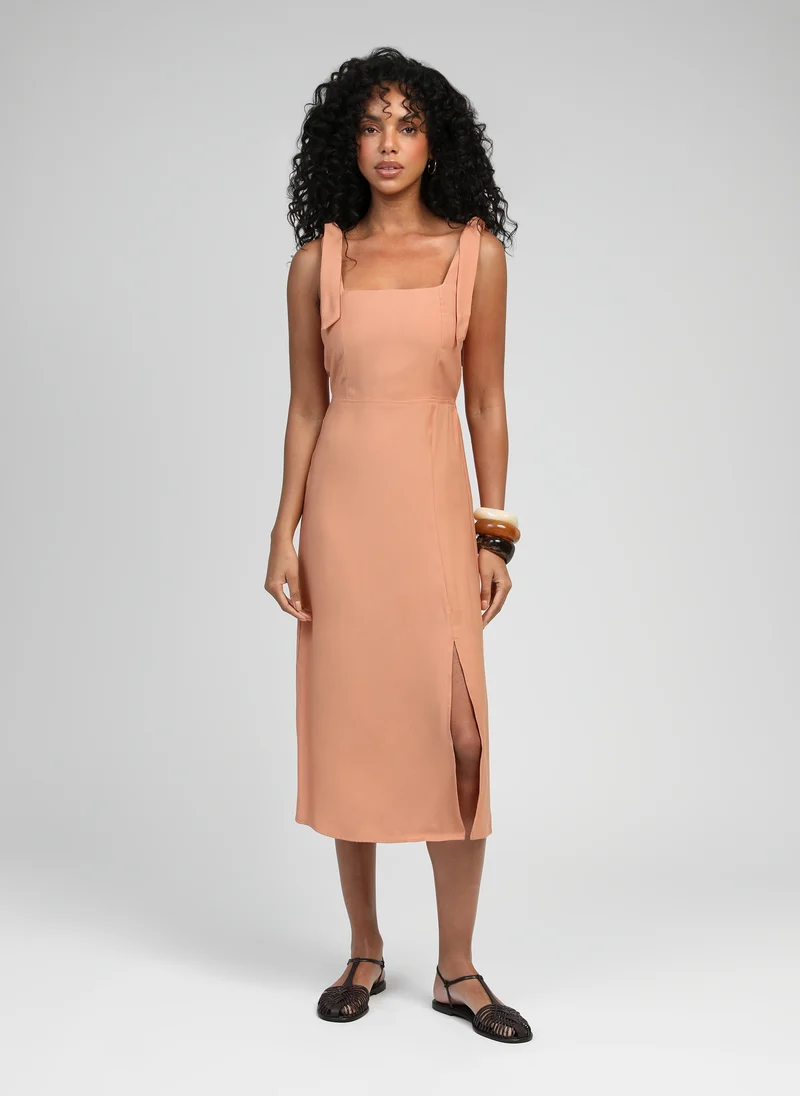 ROBE MIDI MANTA terracotta