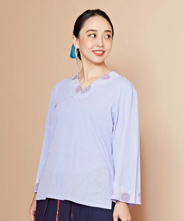 Haut NAKAGI à encolure façon kimono
