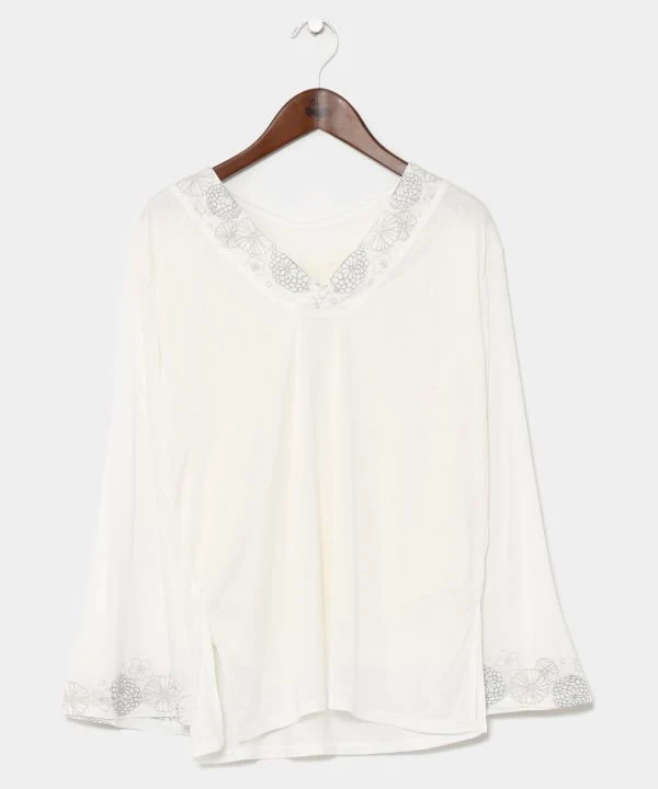Haut NAKAGI à encolure façon kimono