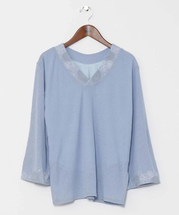 Haut NAKAGI à encolure façon kimono