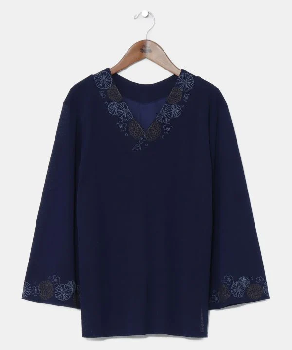 Haut NAKAGI à encolure façon kimono