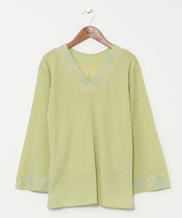 Haut NAKAGI à encolure façon kimono