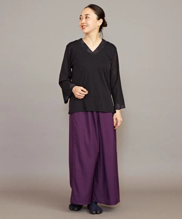 Haut NAKAGI à encolure façon kimono