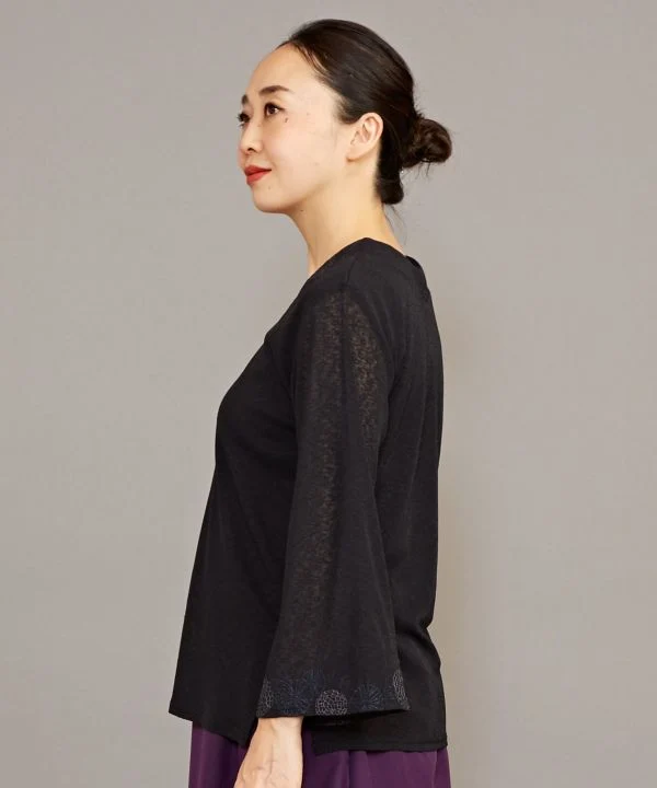 Haut NAKAGI à encolure façon kimono