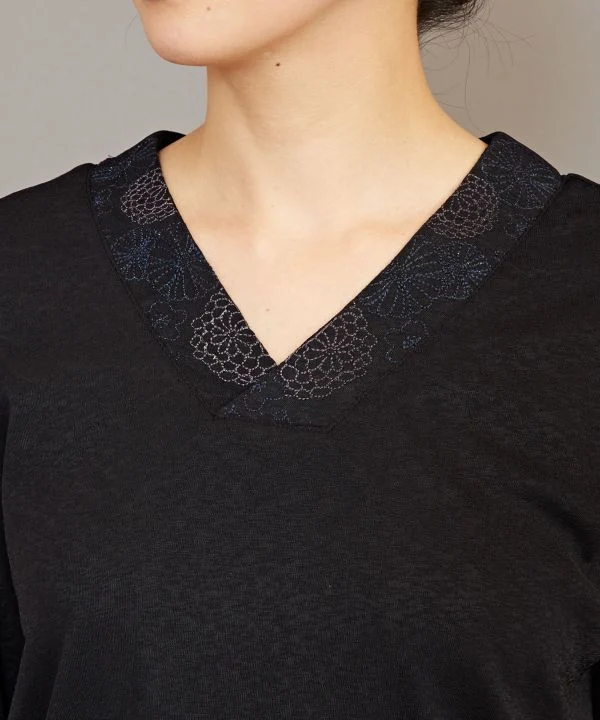 Haut NAKAGI à encolure façon kimono