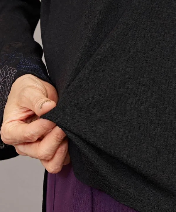 Haut NAKAGI à encolure façon kimono