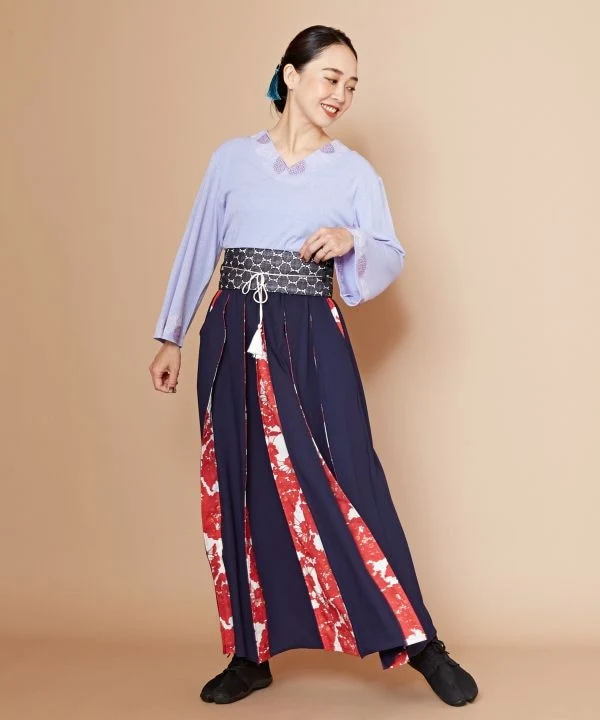 Haut NAKAGI à encolure façon kimono