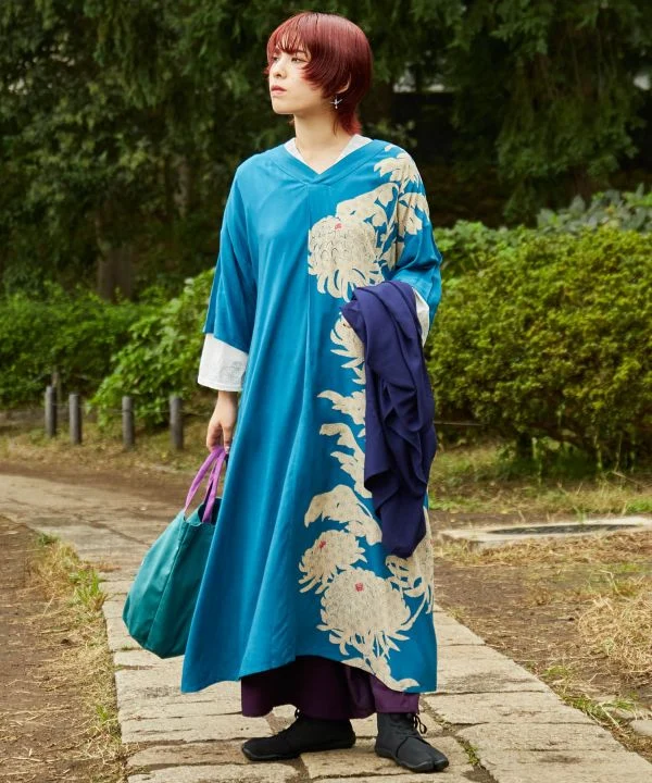 Haut NAKAGI à encolure façon kimono