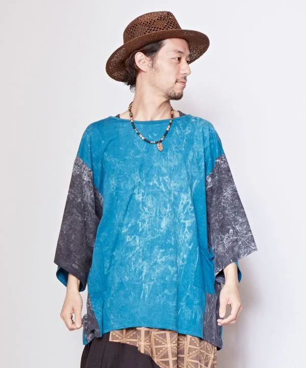 Haut oversize délavé à l'acide pour homme