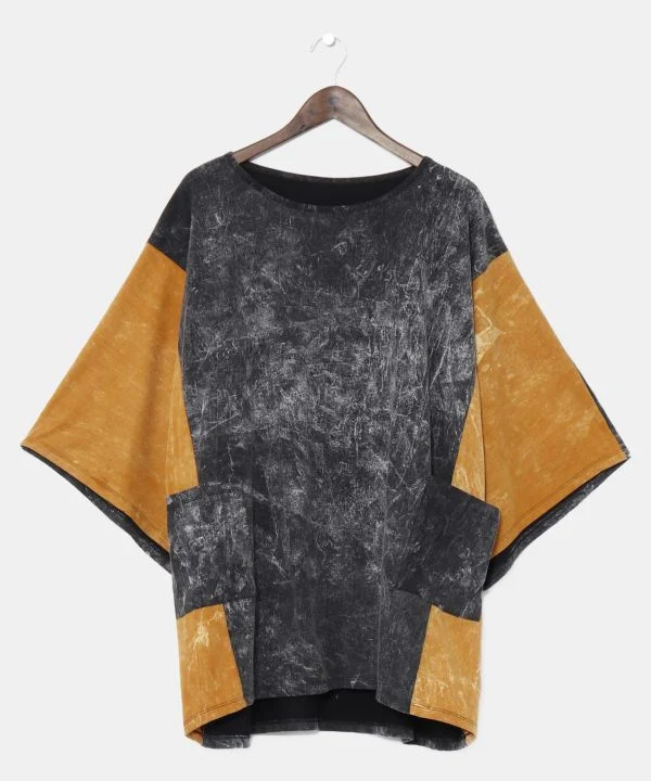 Haut oversize délavé à l'acide pour homme