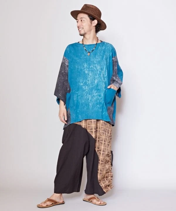 Haut oversize délavé à l'acide pour homme