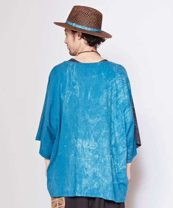 Haut oversize délavé à l'acide pour homme