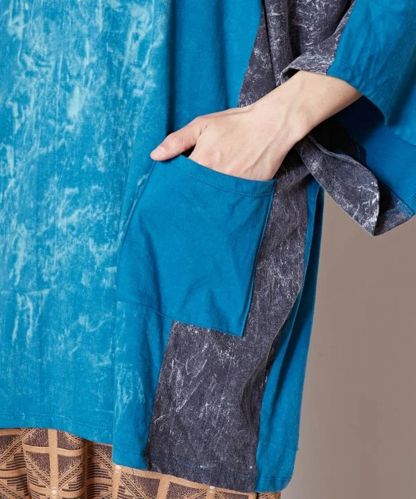 Haut oversize délavé à l'acide pour homme