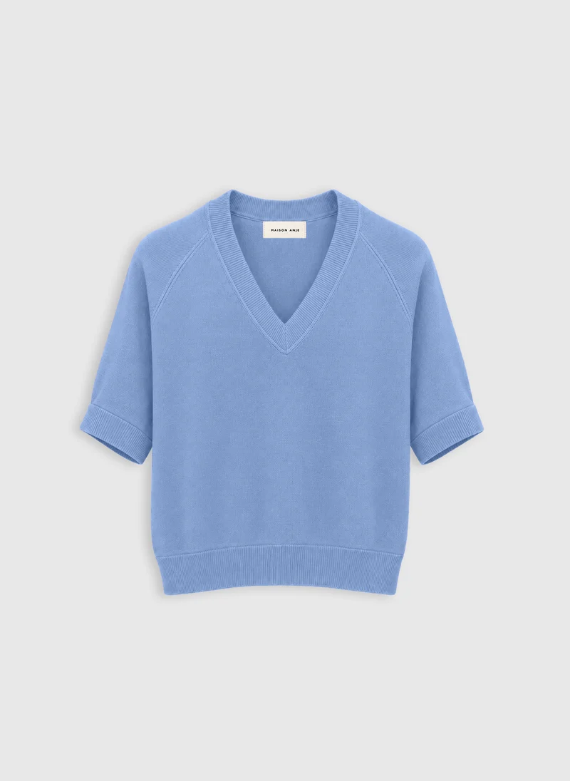 PULL BORA bleuet