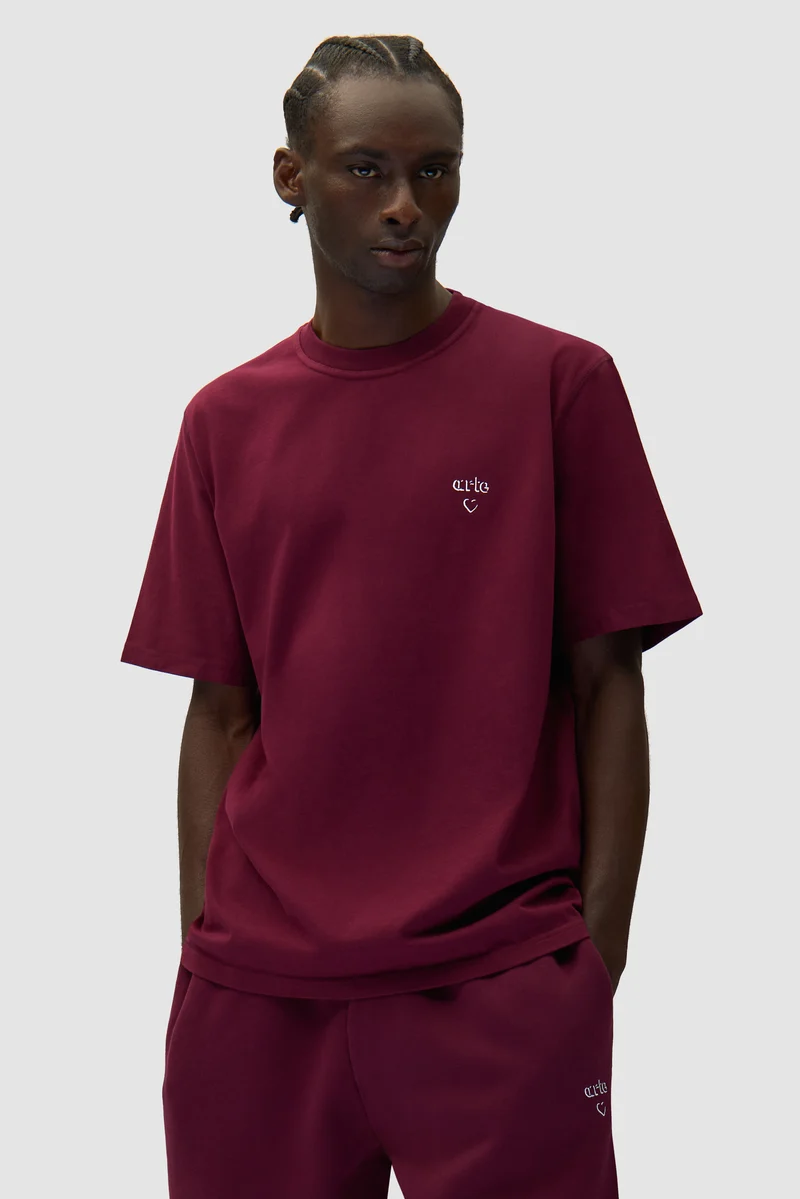 Arte Heart T-shirt - Bordeaux