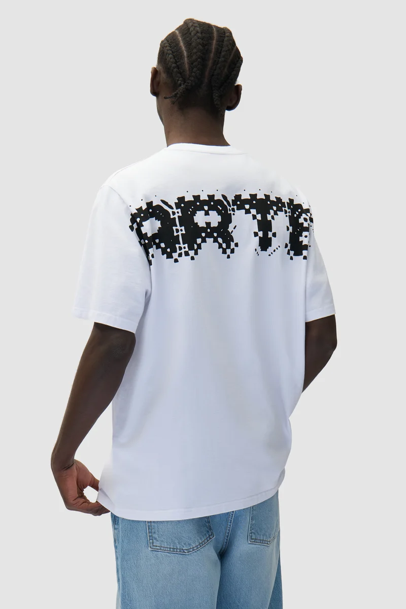 T-shirt Pixel Back - Blanc