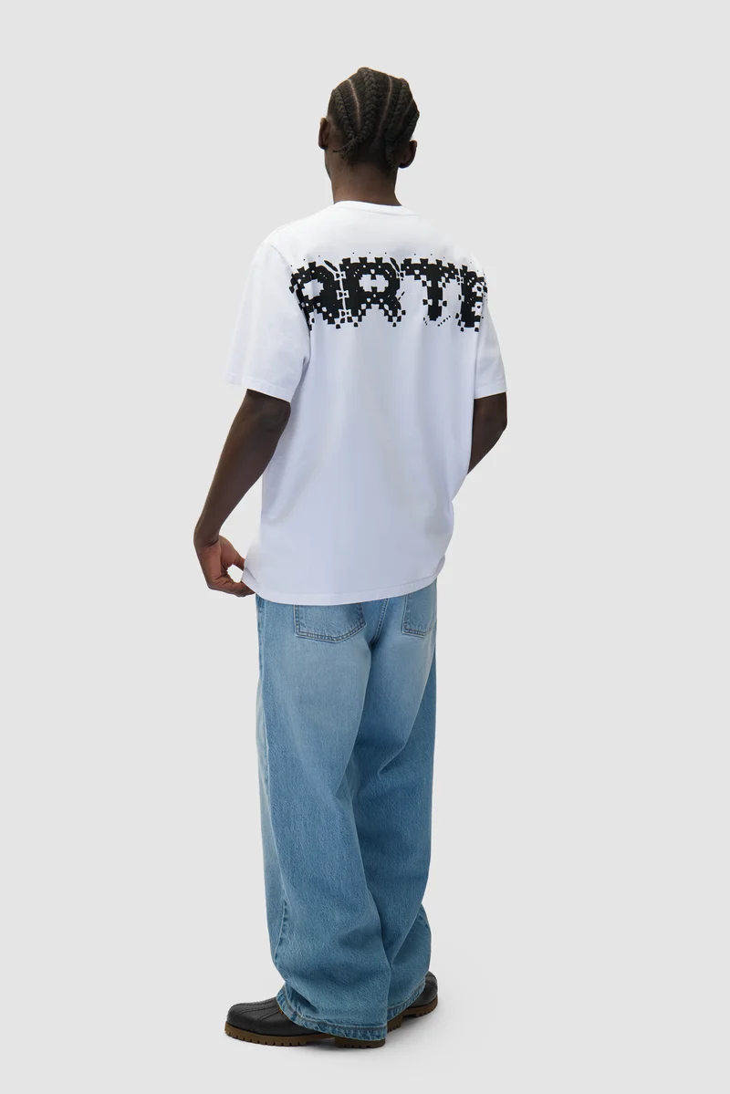 T-shirt Pixel Back - Blanc