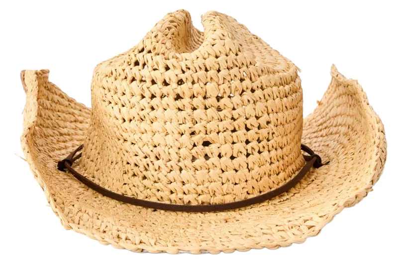 CHAPEAU DE COW-GIRL EN PAILLE COMPRIMABLE