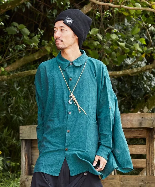 Chemise à manches Dolman en coton népalais