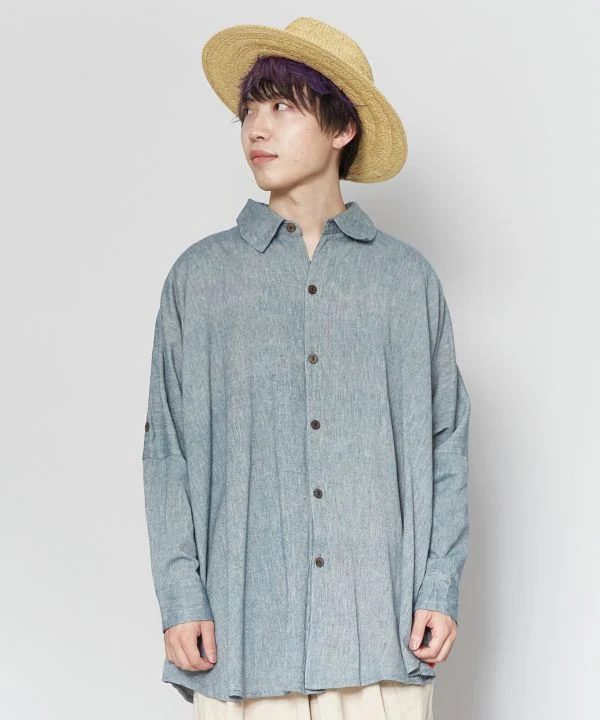 Chemise à manches Dolman en coton népalais