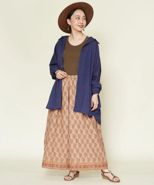 Chemise à manches Dolman en coton népalais