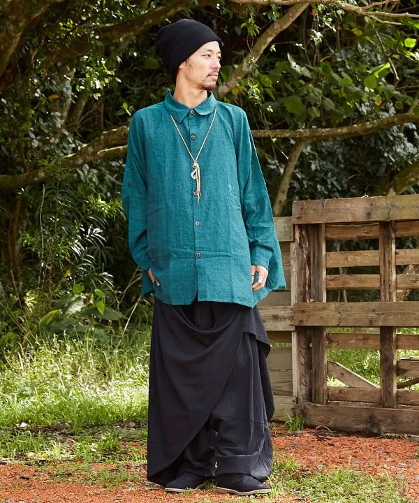 Chemise à manches Dolman en coton népalais