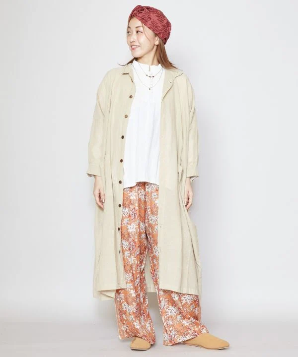 Chemise longue unisexe en coton népalais