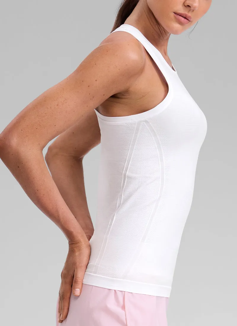 Seamless Racerback High Crewneck Hip Tank