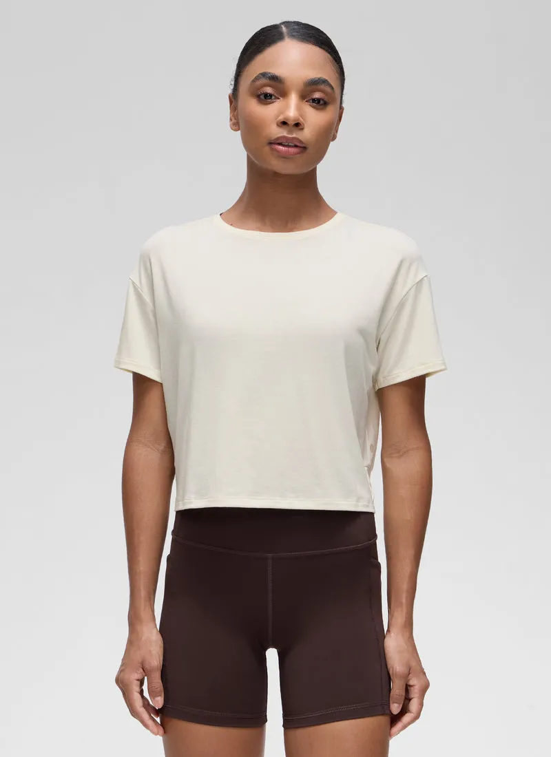 Open Back Cropped Short Sleeve