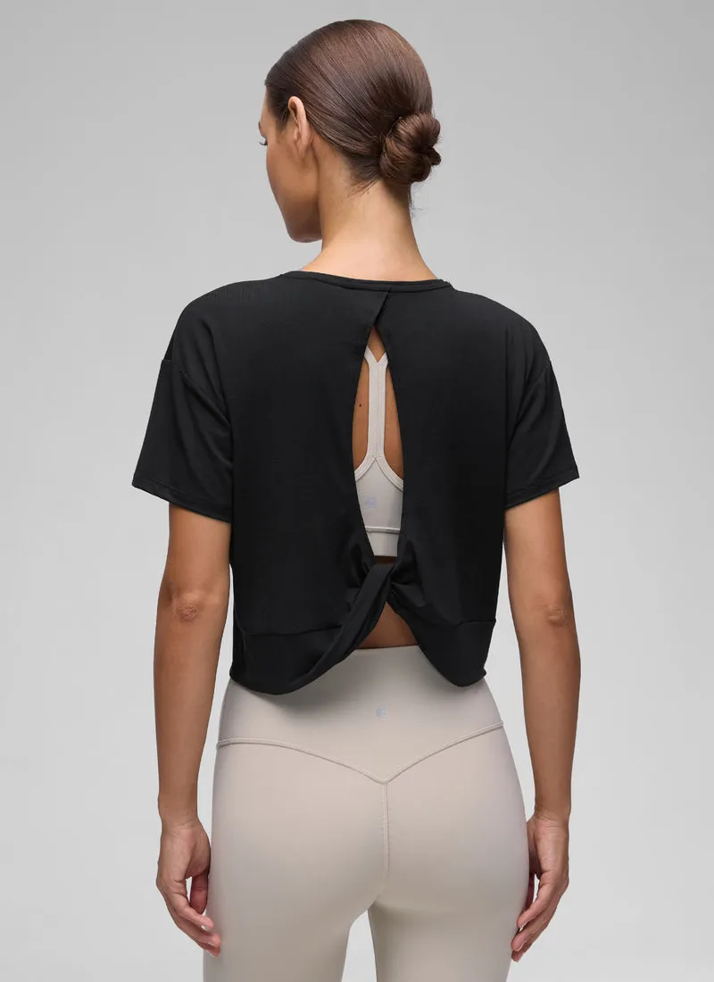 Open Back Cropped Short Sleeve