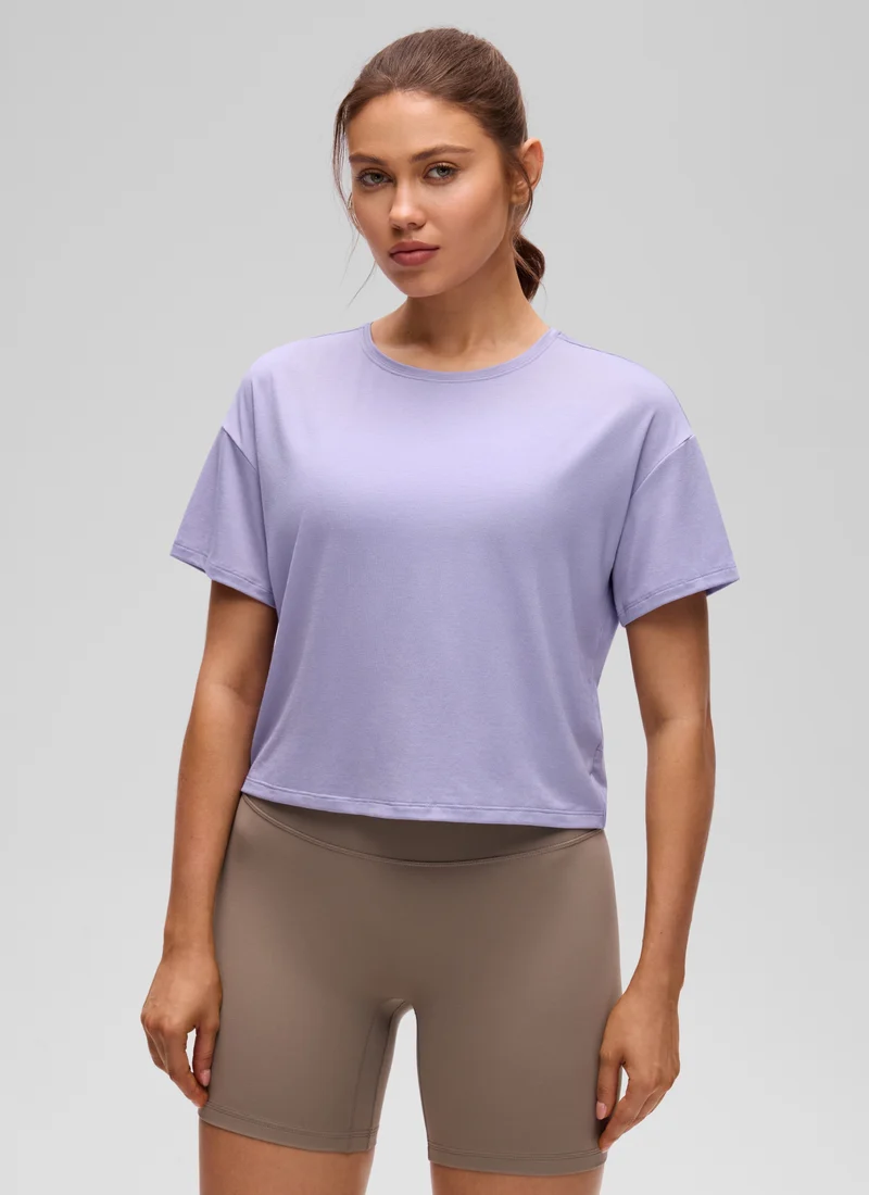 Open Back Cropped Short Sleeve