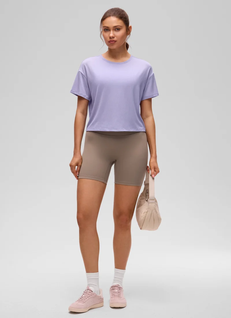 Open Back Cropped Short Sleeve
