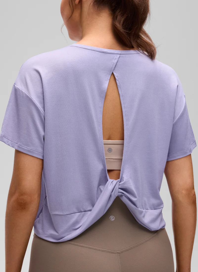 Open Back Cropped Short Sleeve