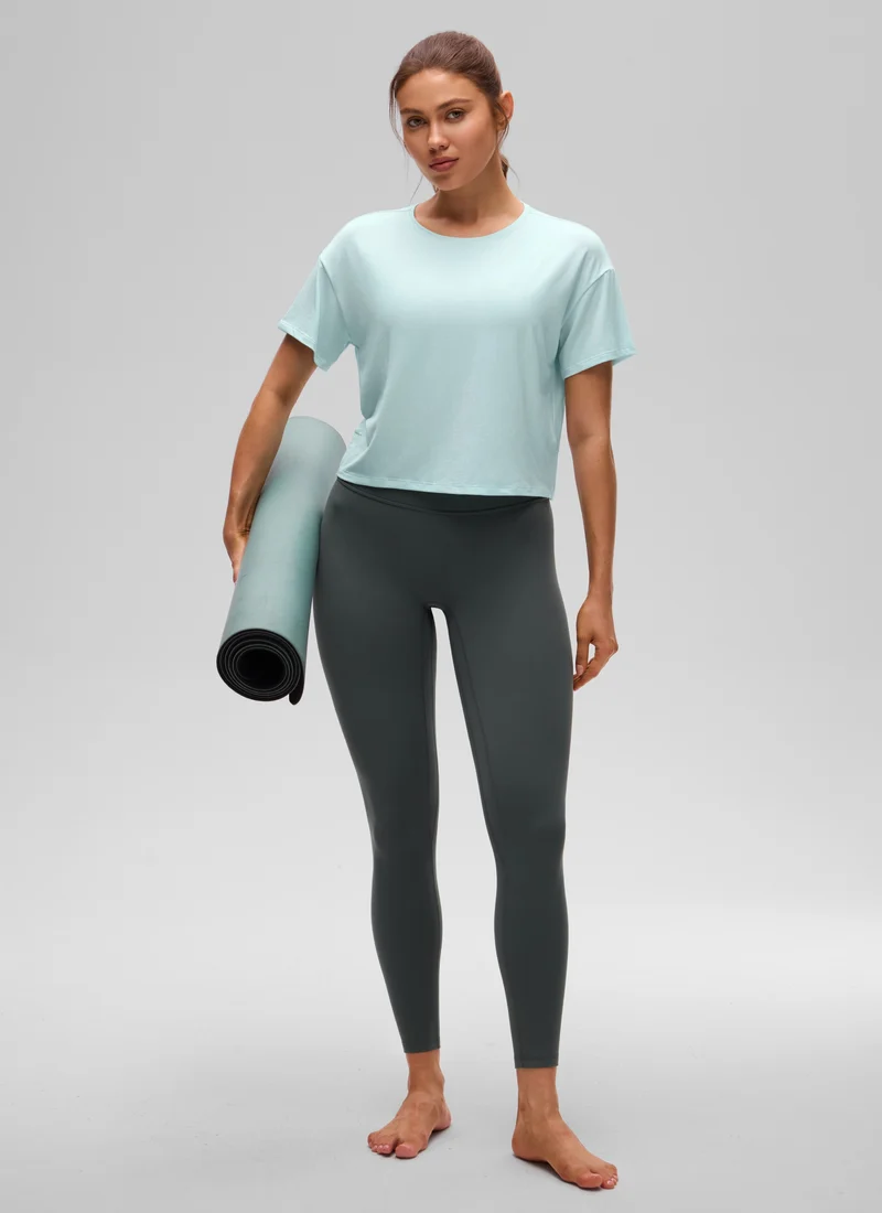 Open Back Cropped Short Sleeve
