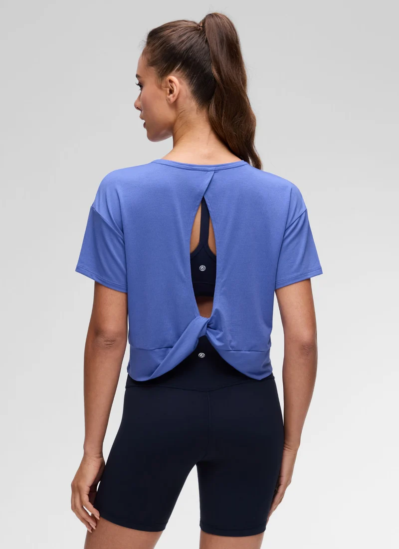 Open Back Cropped Short Sleeve