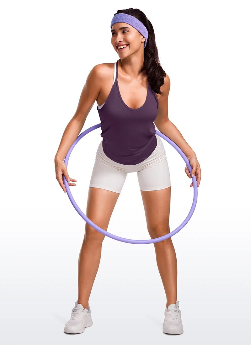 Lightweight Tie Back Halter V Neck Tank