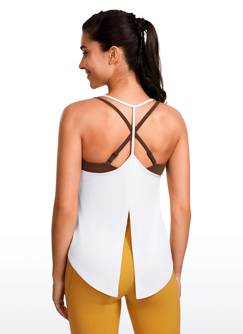 Lightweight Tie Back Halter V Neck Tank
