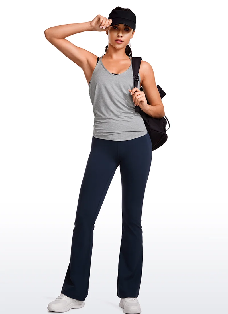 Lightweight Tie Back Halter V Neck Tank
