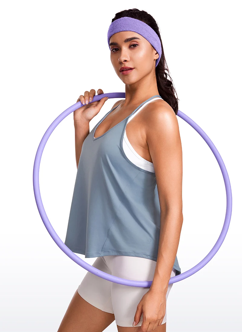 Lightweight Tie Back Halter V Neck Tank