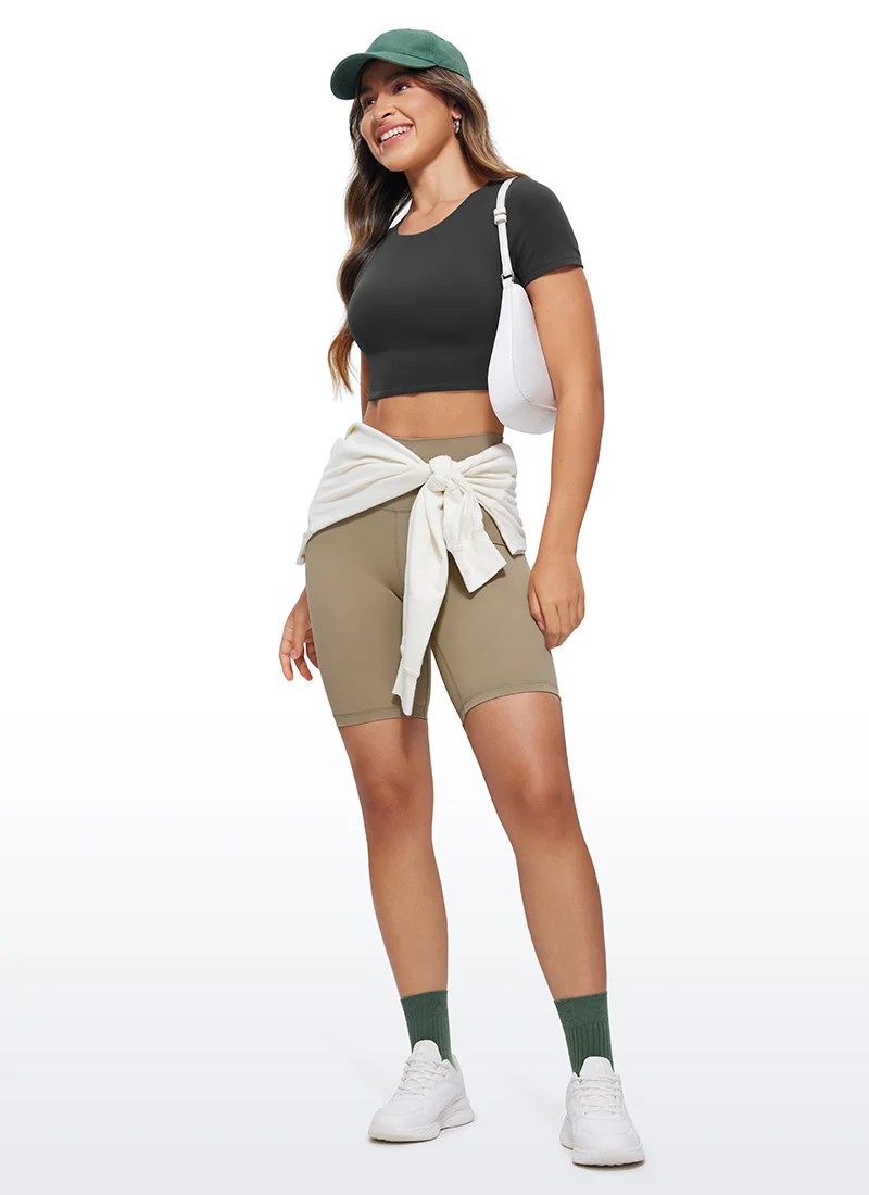 Butterluxe Double Lined Cropped Short Sleeve