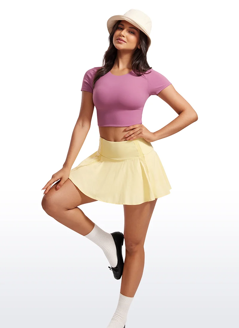 Butterluxe Double Lined Cropped Short Sleeve