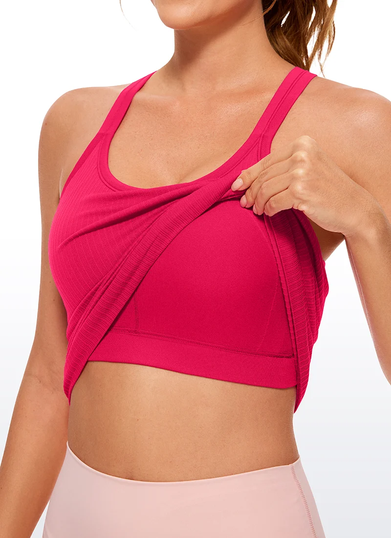 Seamless Racerback Ribbed Hip Length Tank