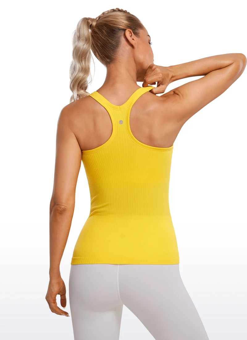 Seamless Racerback Ribbed Hip Length Tank