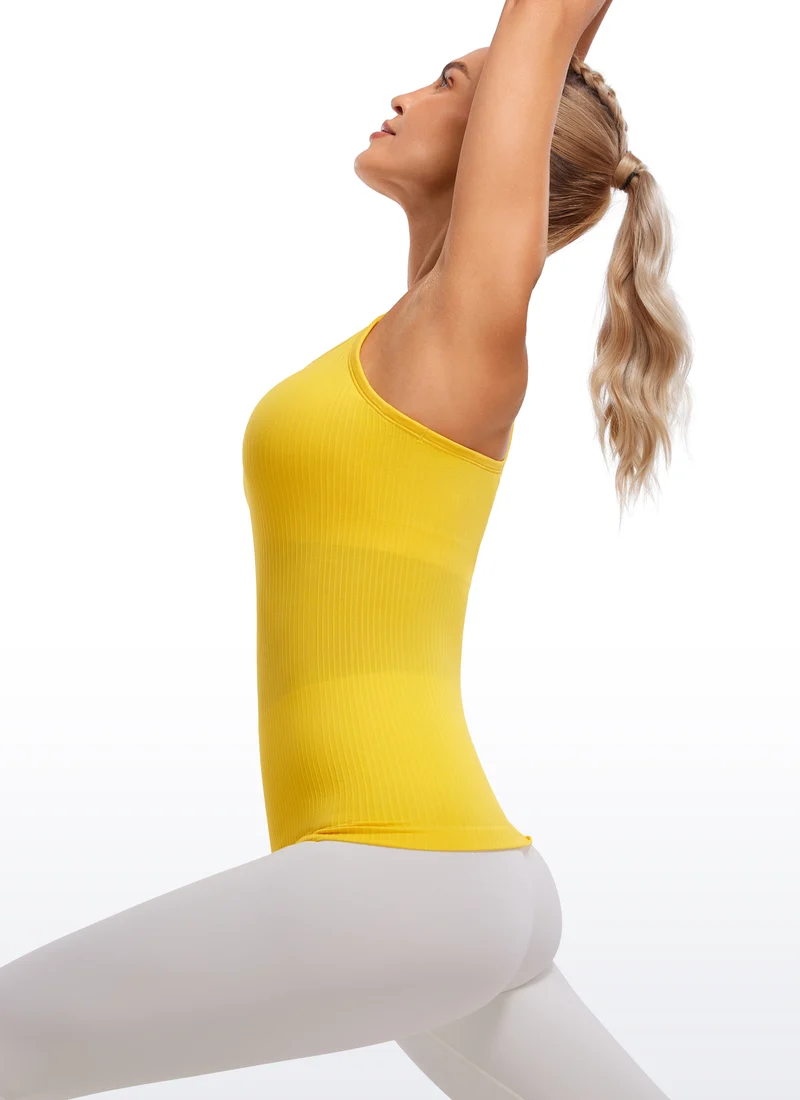 Seamless Racerback Ribbed Hip Length Tank