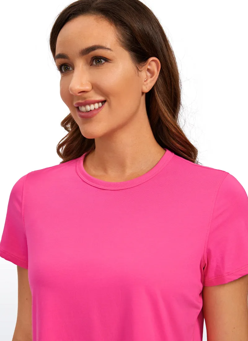 Pima Cotton Classic-Fit Cropped Short Sleeve